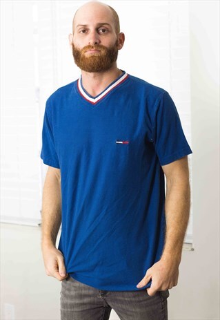 VINTAGE TOMMY HILFIGER T-SHIRT LOGO 90S S 8.9