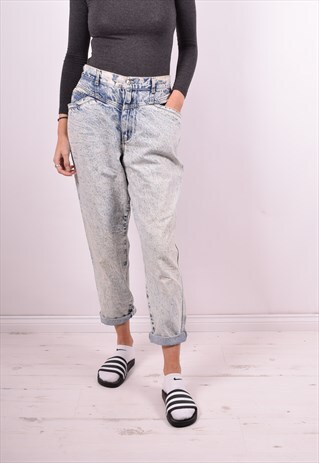 WOMENS VINTAGE JEANS W30 L27 BLUE 90'S