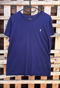 Polo Ralph Lauren navy blue embroidered T-shirt small 