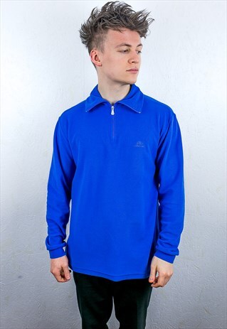 VINTAGE ELLESSE 1/4 ZIP FLEECE SWEATSHIRT