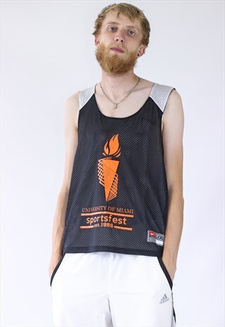 VINTAGE MENS NIKE MARATHON RUNNING REVERSIBLE TANK VEST TOP