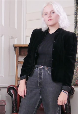 VINTAGE 70S CROPPED VELVET JACKET