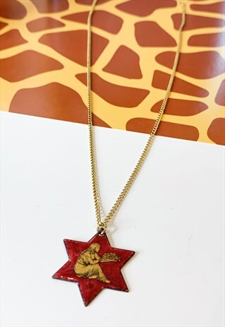 1960S ENAMEL STAR NECKLACE