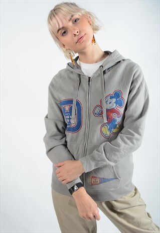 grey mickey mouse hoodie