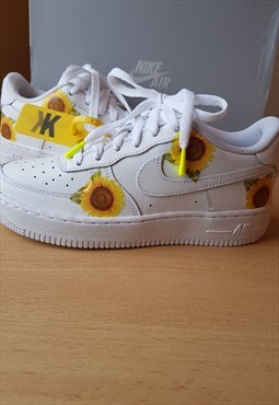 Nike air force 1 sunflower custom sneakers 