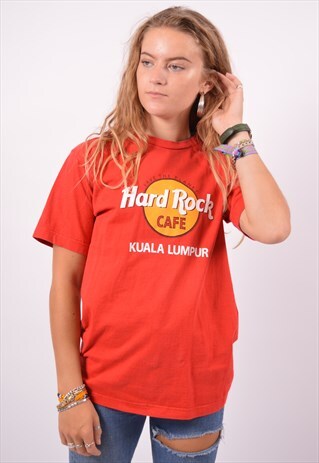 VINTAGE HARD ROCK CAFE KUALA LUMPUR T-SHIRT TOP RED