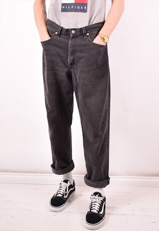 LEVI'S 550 MENS VINTAGE JEANS W34 L30 BLACK 90S