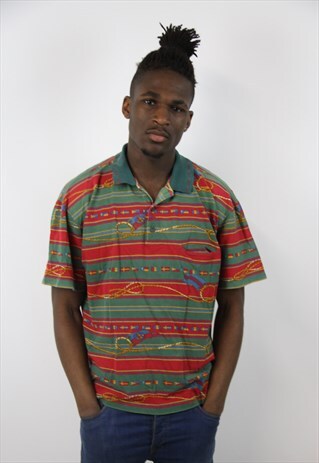 VINTAGE PATTERNED POLO-SHIRT