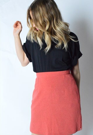 VINTAGE 90S CORAL PINK MINI SKIRT