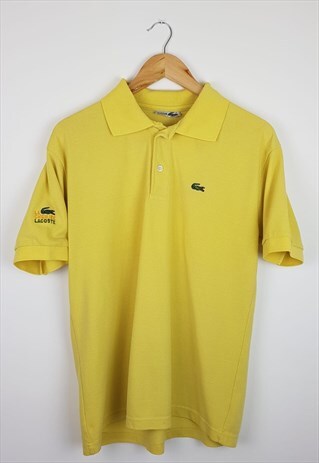 VINTAGE 80'S LACOSTE CHEMISE POLO SHIRT YELLOW