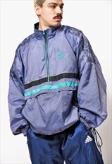 Old School Nike half zip windbreaker jacket purple men's 90s