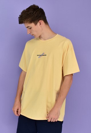G&G UNISEX LEMON PASTEL MULTI LINES S/S TEE