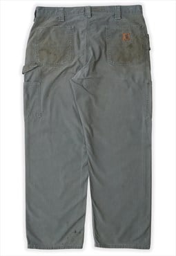 Vintage Carhartt Workwear Dungaree Fit Khaki Trousers Mens