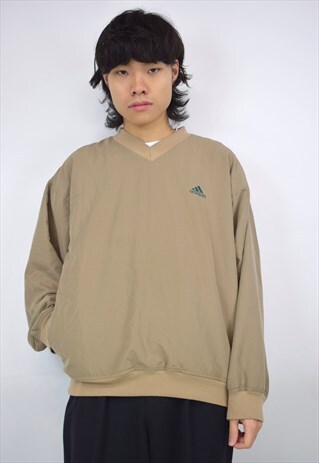 VINTAGE 90S ADIDAS BEIGE WINDBREAKER