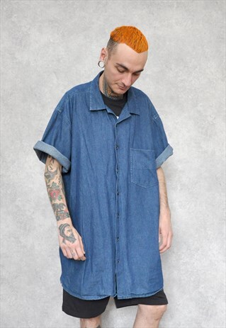 VINTAGE 1980S OVERSIZED DENIM SHIRT