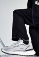 RETRO CLASSIC SNEAKERS FLAT SOLE TRAINERS IN GREY