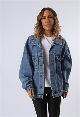 DENIM JACKET EAGLE NO 1 OVERSIZED FITTED UK 18 (6AZ)