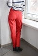 VINTAGE RED HIGH WAISTED COTTON JEP'S PANTS