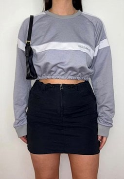 Adidas Grey Cropped Sweatshirt