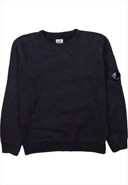 Vintage 90's C.P. Company Sweatshirt Plain Crew Neck Black