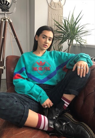 VINTAGE ADIDAS OVERSIZED SWEATSHIRT SWEATER JUMPER 80S