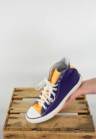 VINTAGE CONVERSE CHUCK TAYLOR PURPLE & YELLOW