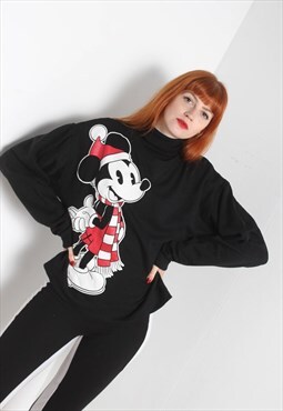 Vintage Disney Mickey Mouse Sweatshirt Black