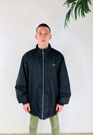 BLACK REEBOK OVERSIZED COAT