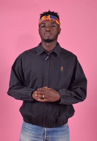 RALPH LAUREN CHAPS BLACK LIGHTWEIGHT JACKET