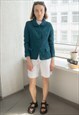 Vintage 70's Emerald Green Textured Blazer Jacket
