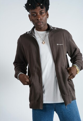 CHAMPION ZIP UP SWEATSHIRT WITH LOGO.