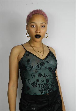 BLACK LACE CAMI TOP