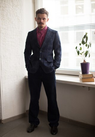 VINTAGE 80'S NAVY WOOL BLAZER