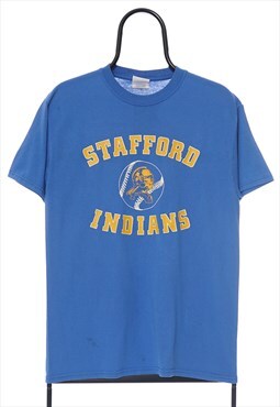 Vintage Stafford Indians Blue Graphic TShirt Womens