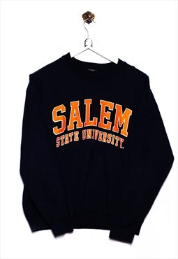 Vintage  second hand  Salem University Print Blue Sweatshirt