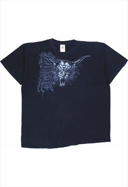Vintage 90's Dickies T Shirt Horns Short Sleeve Crewneck