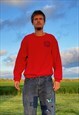 VINTAGE Y2K FRUIT OF THE LOOM JUMPER IN RED 