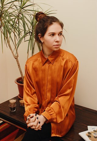 VINTAGE 80S MUSTARD BLOUSE