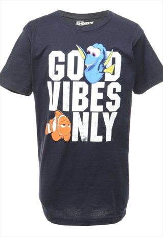 DISNEY GOOD VIBES ONLY PRINTED CARTOON T-SHIRT - M