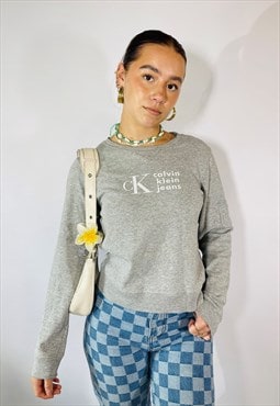Y2K Calvin Klein Grey Sweatshirt