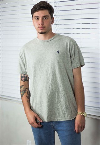 VINTAGE POLO RALPH LAUREN T-SHIRT LOGO 90S L 7.2
