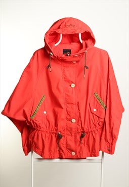 Vintage Guess Batwing Windbreaker Hoodied Jacket Red Size M