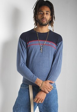 Vintage Tommy Hilfiger Knitted Sweater Jumper Blue (RL)