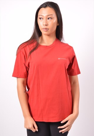 VINTAGE CHAMPION T-SHIRT TOP RED