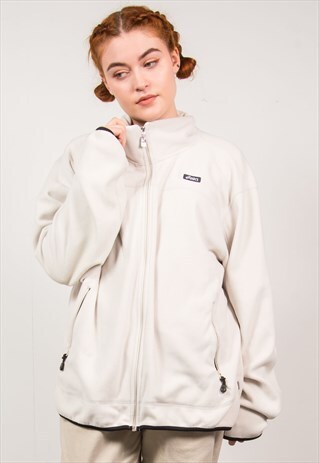 VINTAGE 90'S WHITE FLEECE JACKET