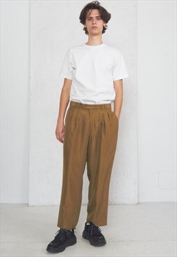 Vintage Khaki ANGELO LITRICO Silky Trousers Bottoms