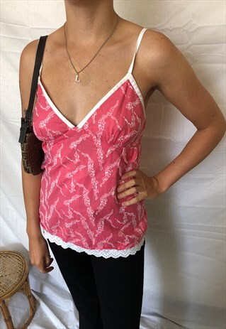 Y2K VINTAGE PINK CAMI TOP