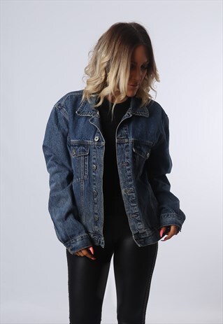 WRANGLER DENIM JACKET OVERSIZED 90'S UK 14 - 16 (FBXB)