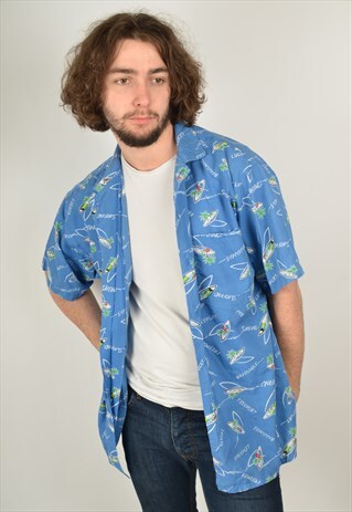 VINTAGE HAWAIIAN PATTERNED FESTIVAL SHIRT
