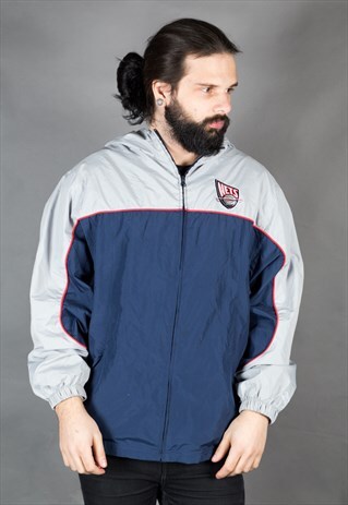 VINTAGE 90S REEBOK 'NETS' SPORTS JACKET